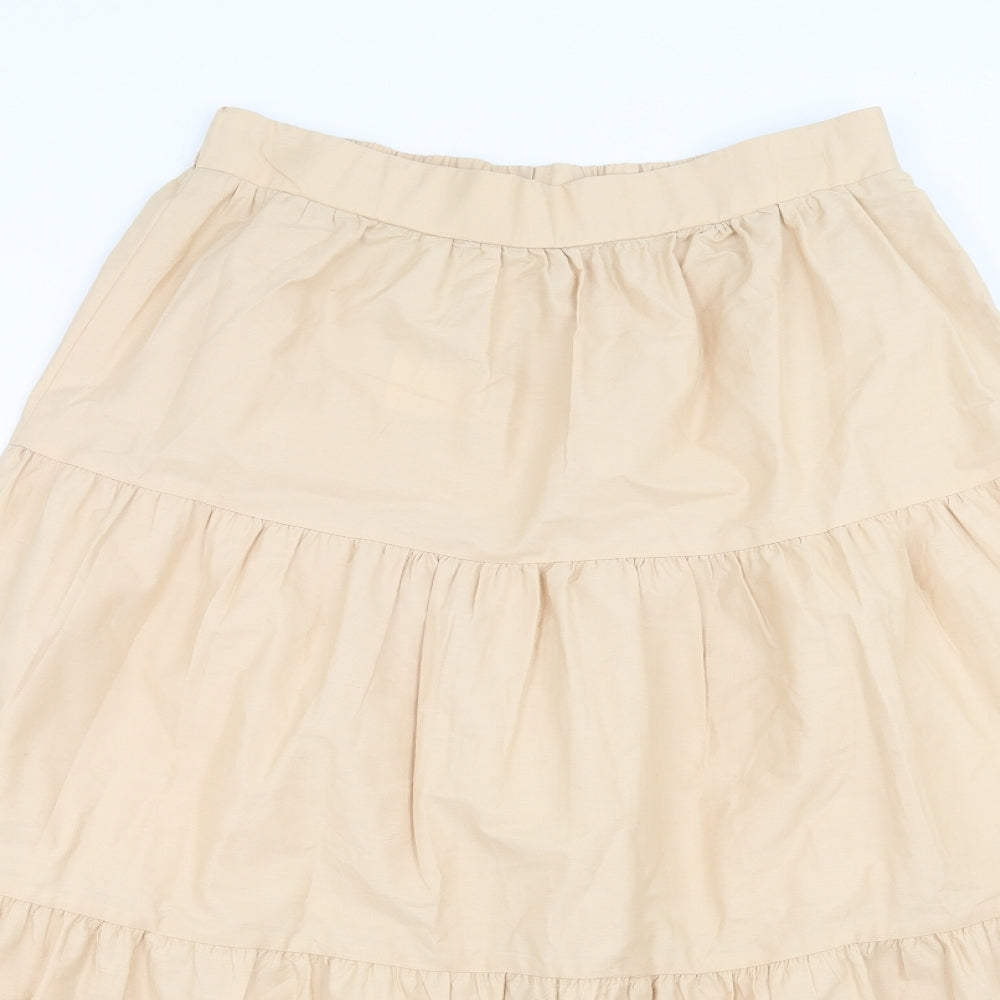 Reyon Womens Beige   A-Line Skirt Size 12
