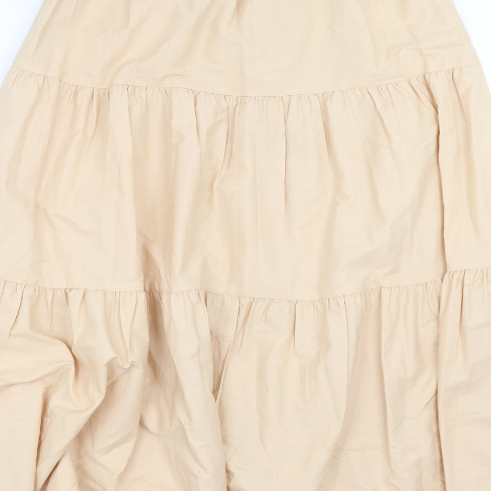 Reyon Womens Beige   A-Line Skirt Size 12