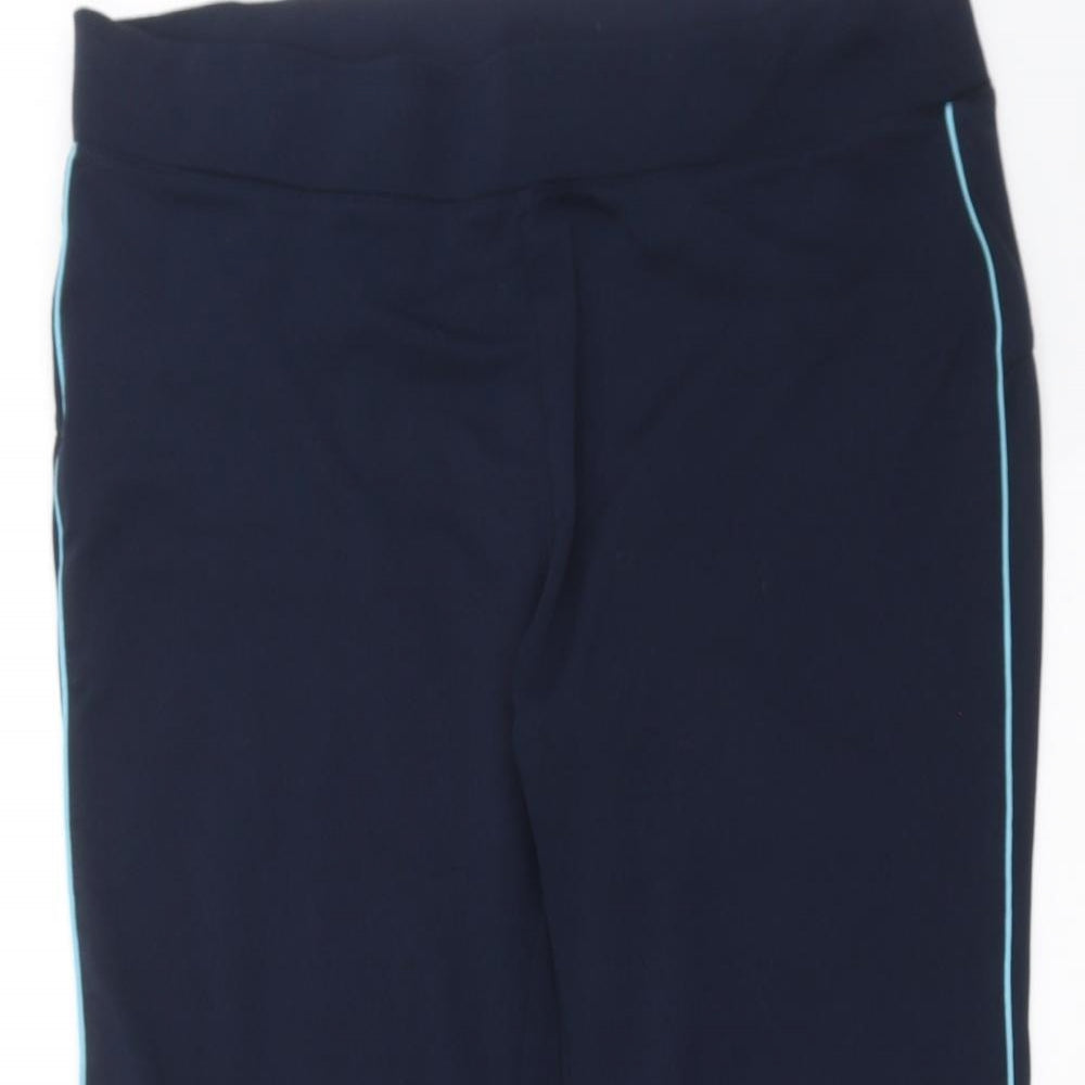 Olympus Fitness Womens Blue   Cropped Trousers Size 12 L19 in
