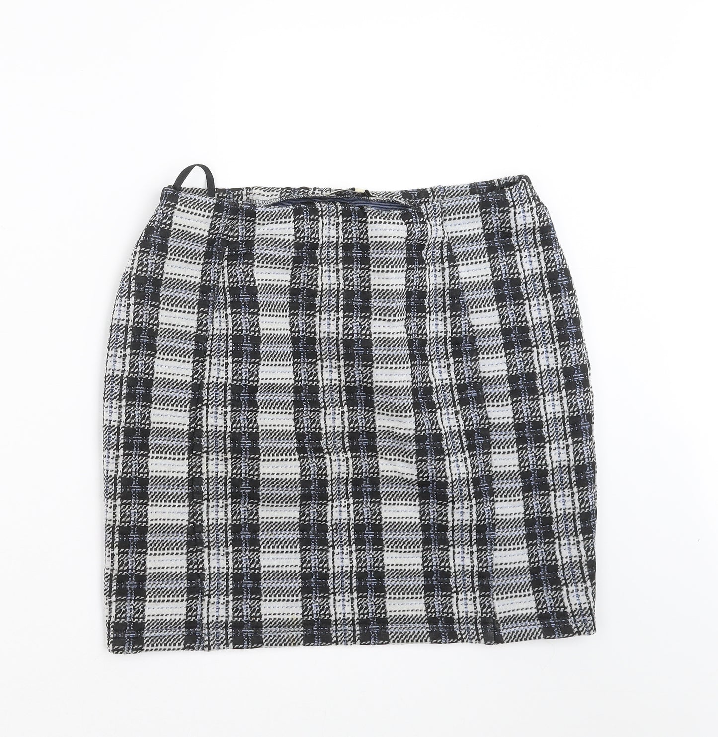 Papaya Womens Black Check  Mini Skirt Size 12