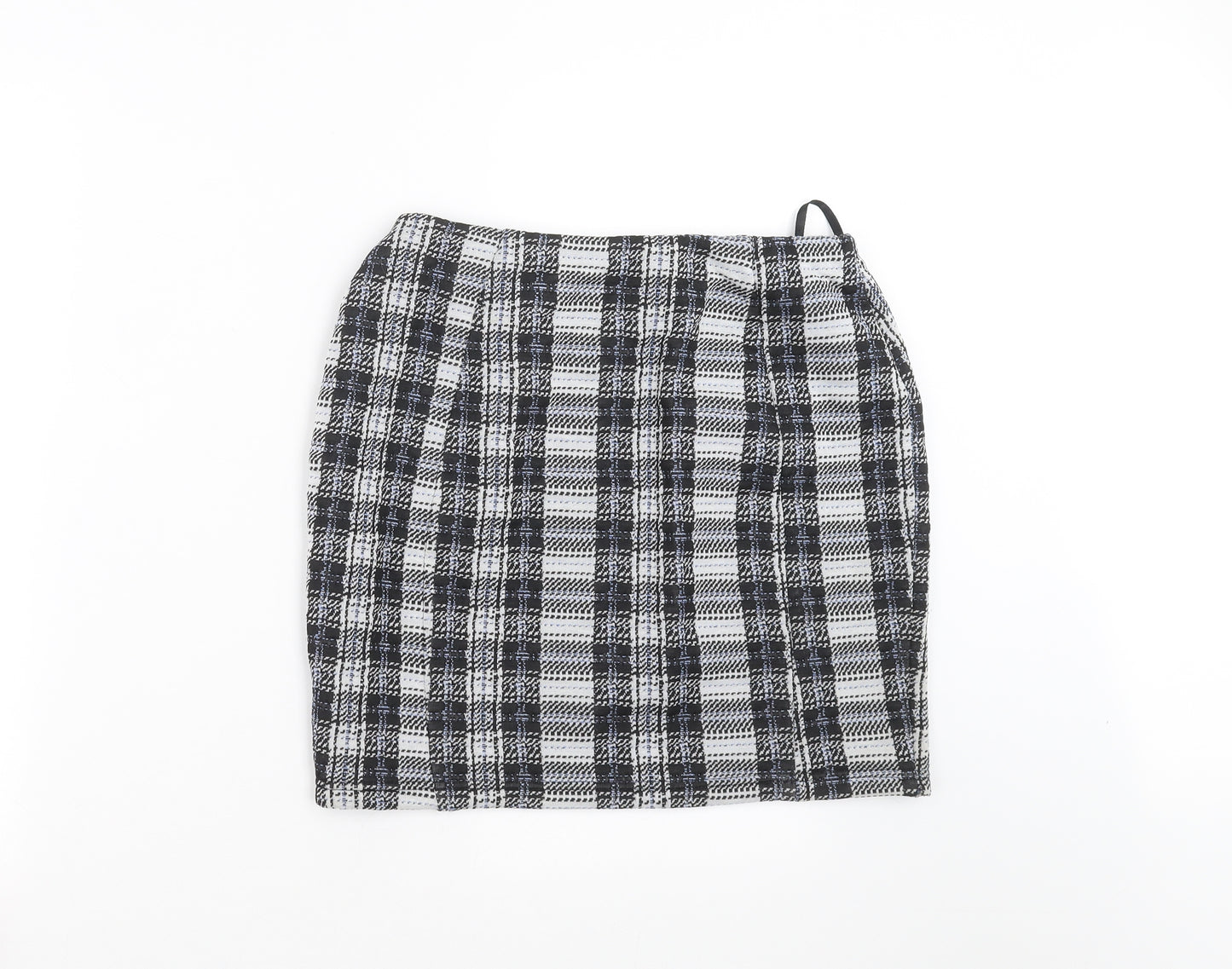 Papaya Womens Black Check  Mini Skirt Size 12