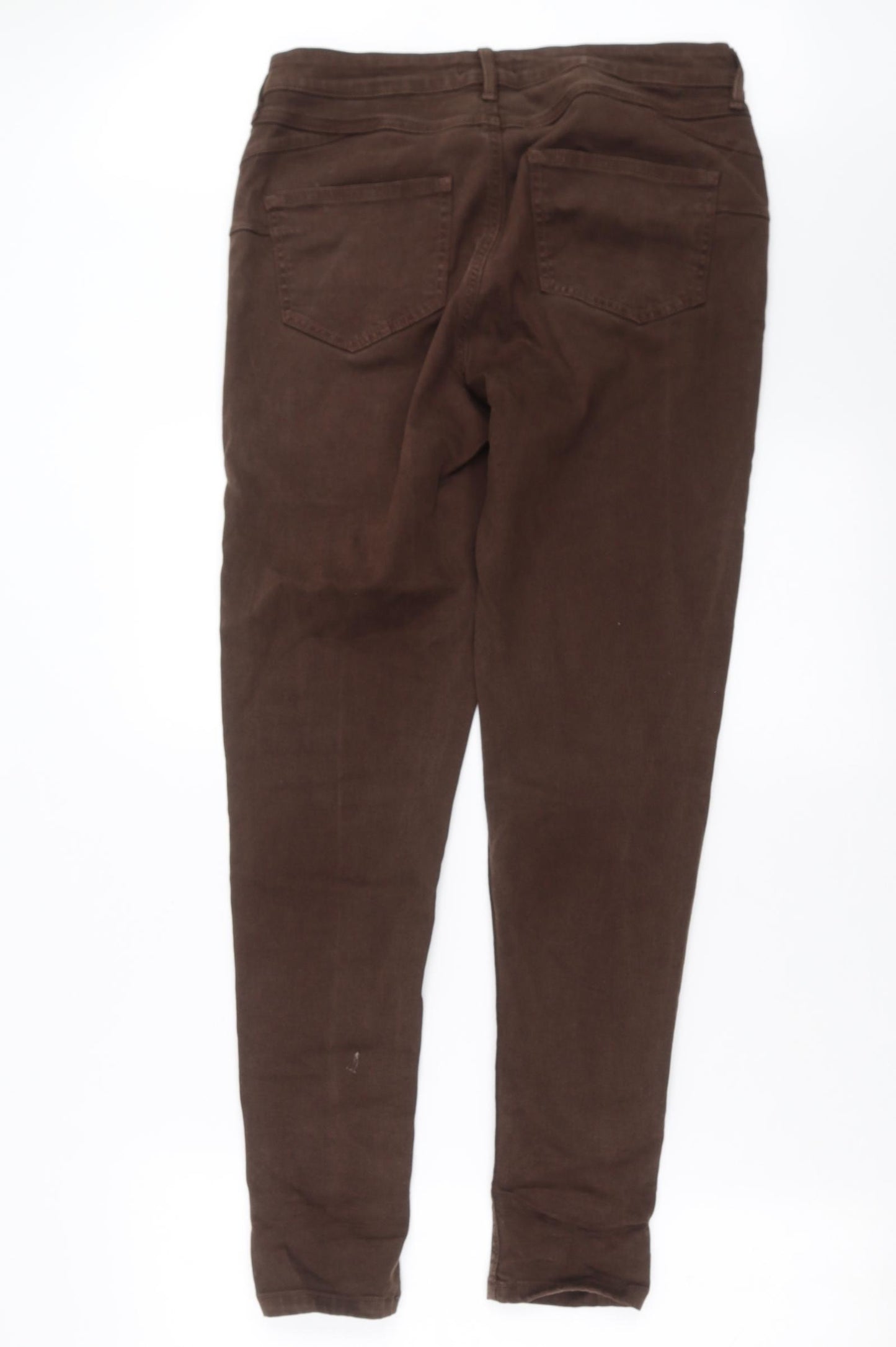 F&F Womens Brown  Denim Skinny Jeans Size 14 L29 in
