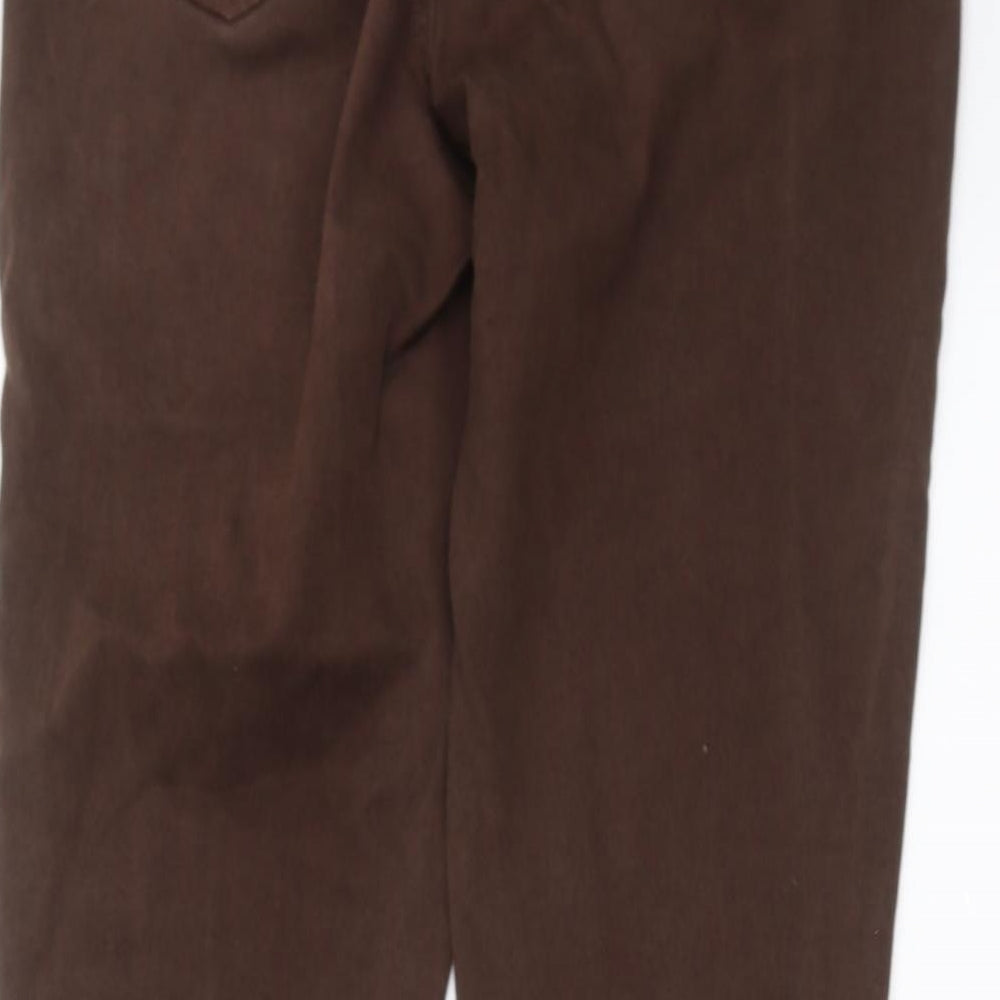 F&F Womens Brown  Denim Skinny Jeans Size 14 L29 in