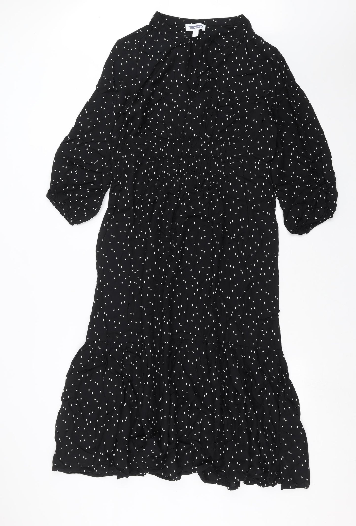 WHITE LABEL  Womens Black Polka Dot  Maxi  Size 16