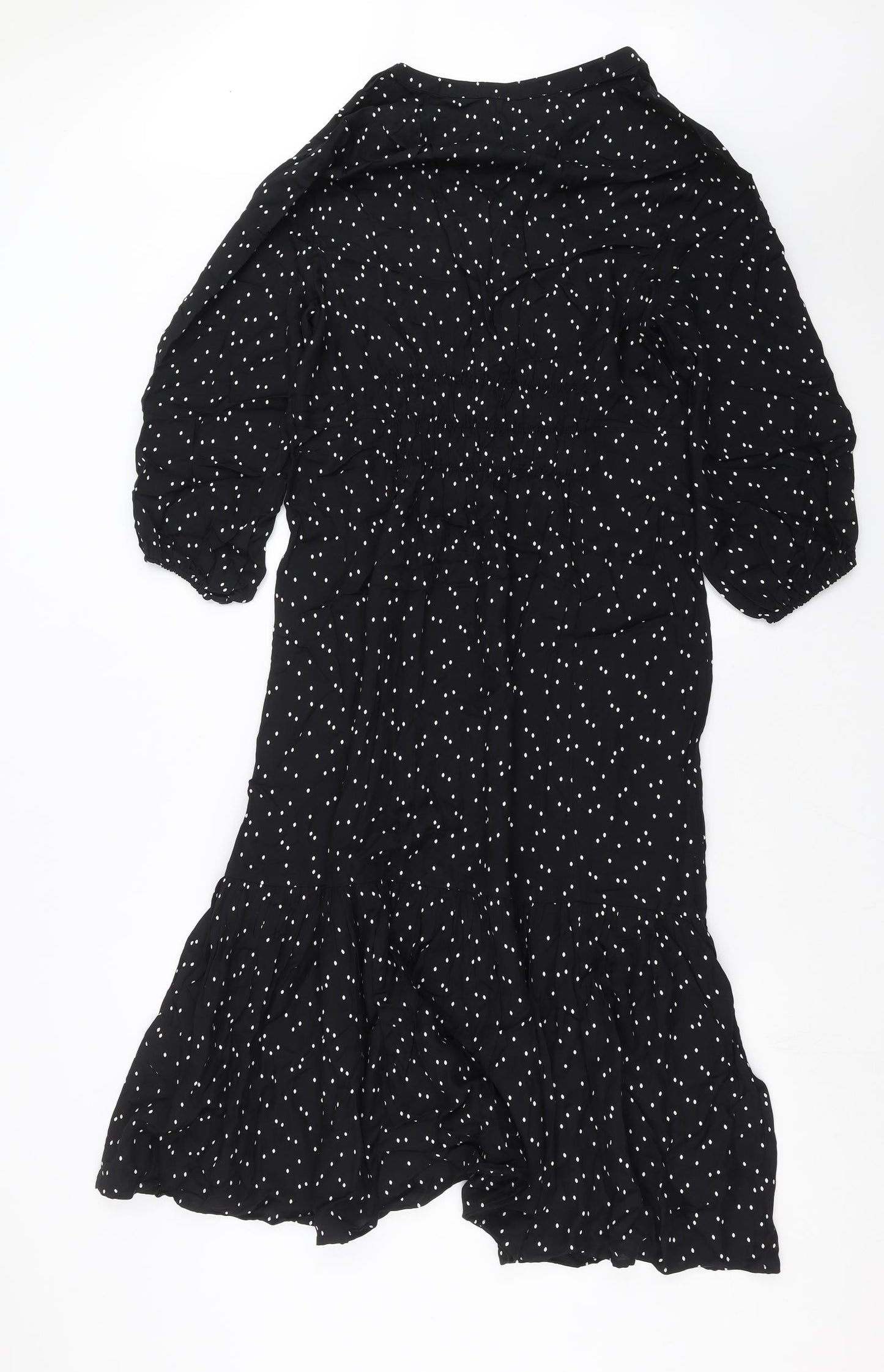 WHITE LABEL  Womens Black Polka Dot  Maxi  Size 16