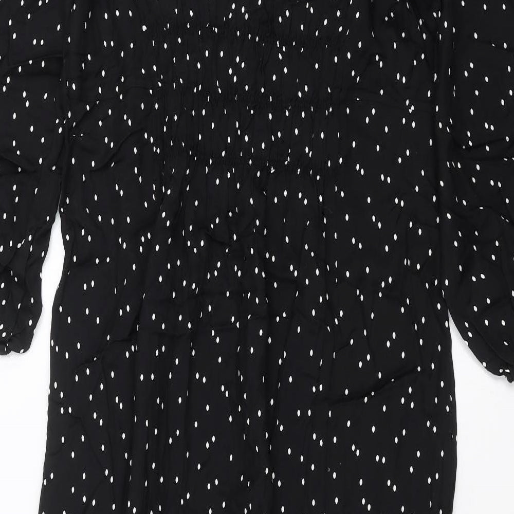 WHITE LABEL  Womens Black Polka Dot  Maxi  Size 16