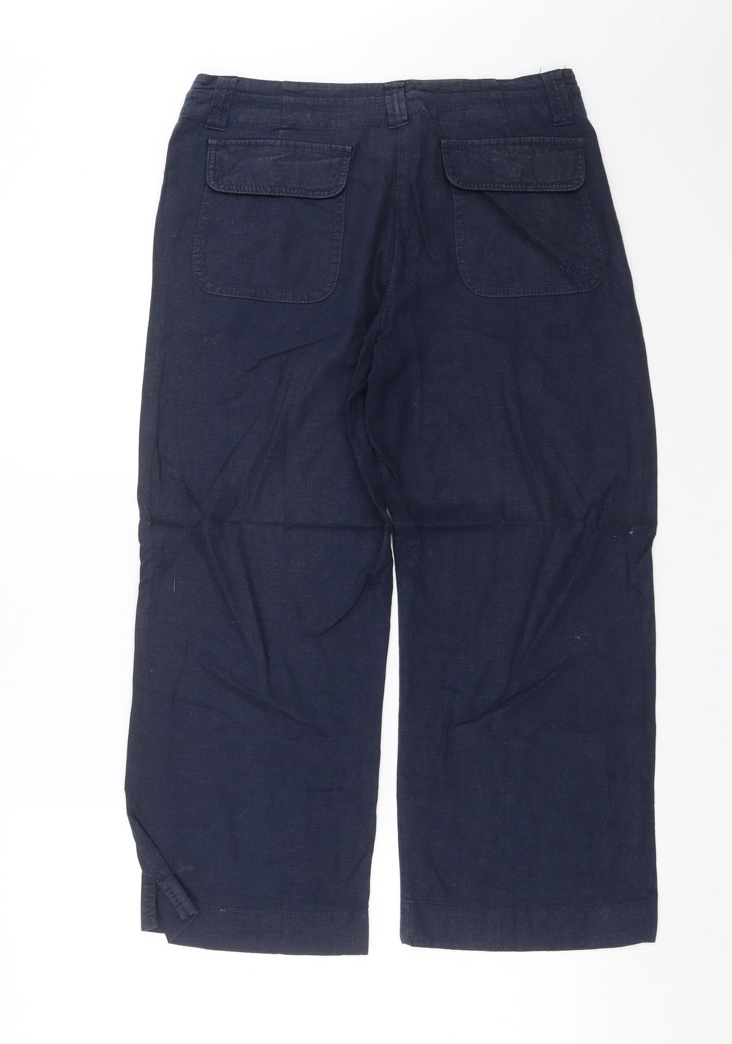 NEXT Womens Blue   Cropped Trousers Size 10 L24 in