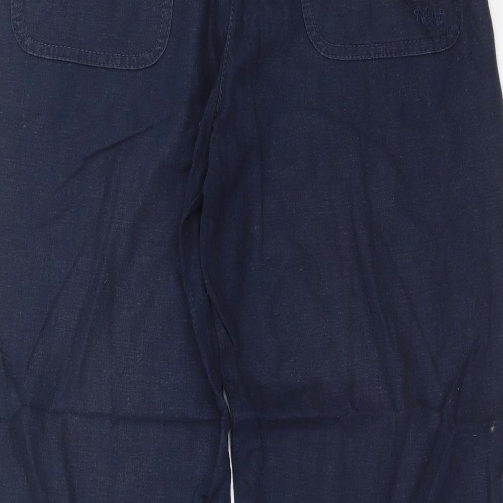 NEXT Womens Blue   Cropped Trousers Size 10 L24 in