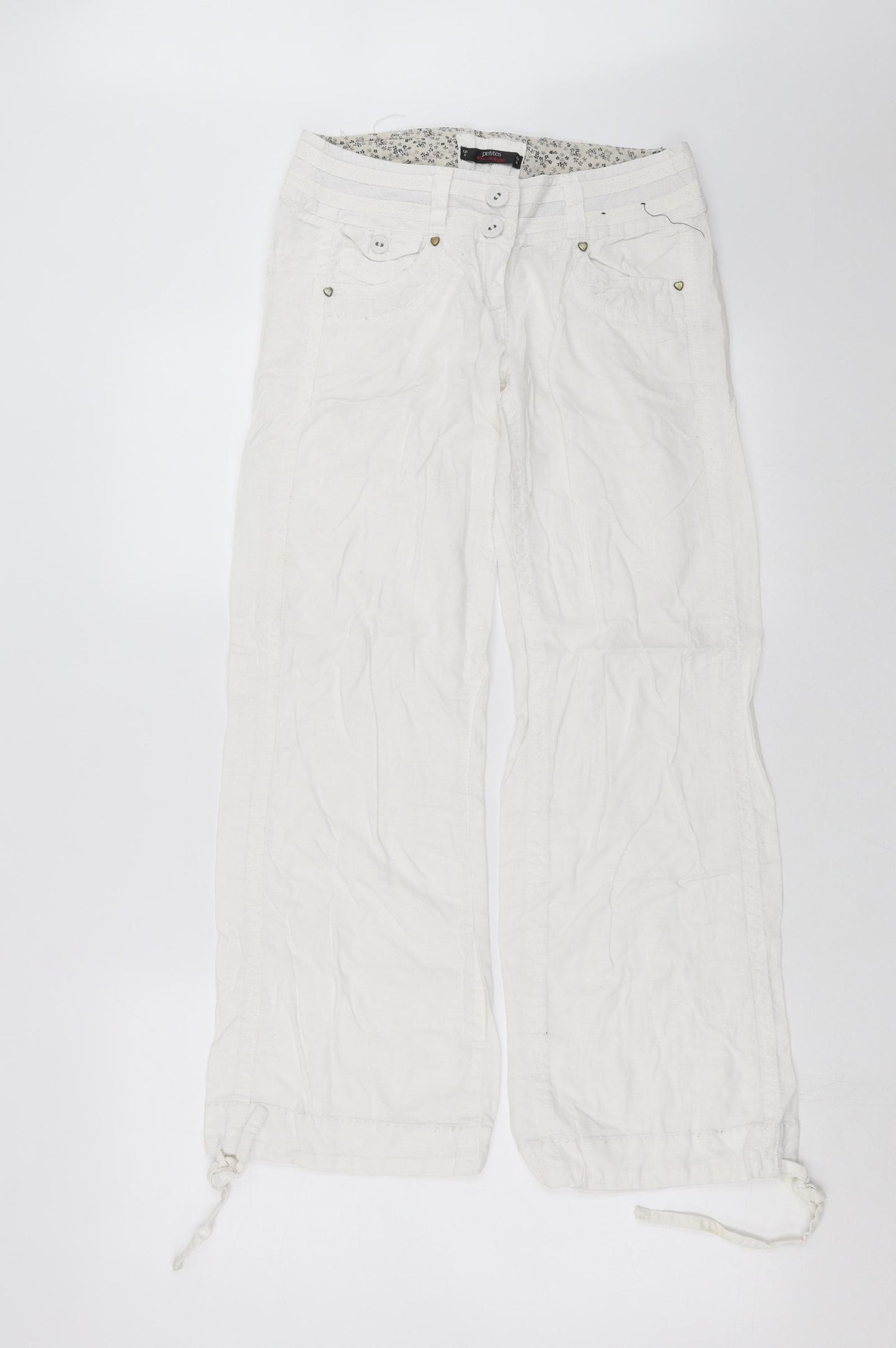Miss Selfridge Womens White   Trousers  Size 6 L27 in