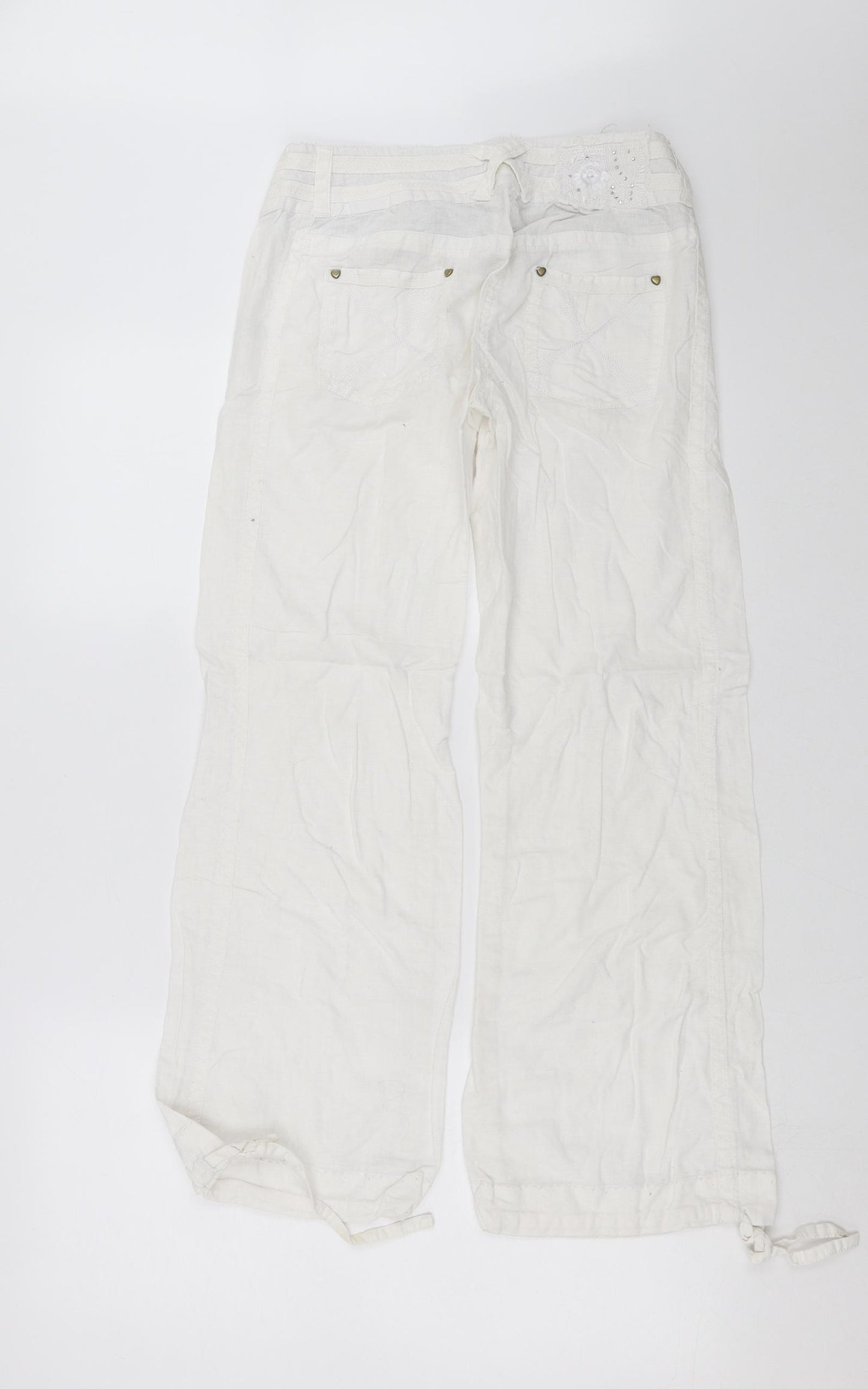 Miss Selfridge Womens White   Trousers  Size 6 L27 in