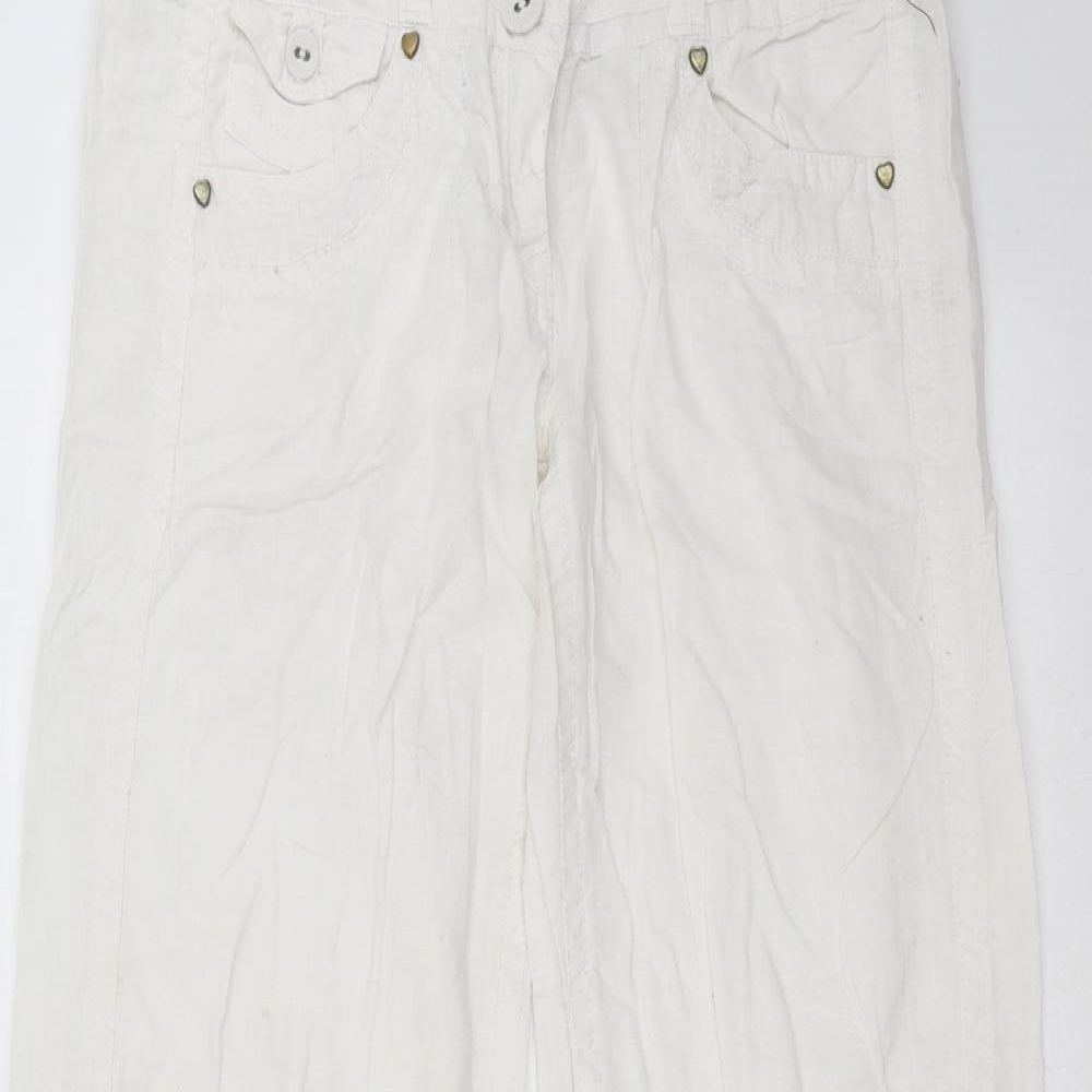 Miss Selfridge Womens White   Trousers  Size 6 L27 in