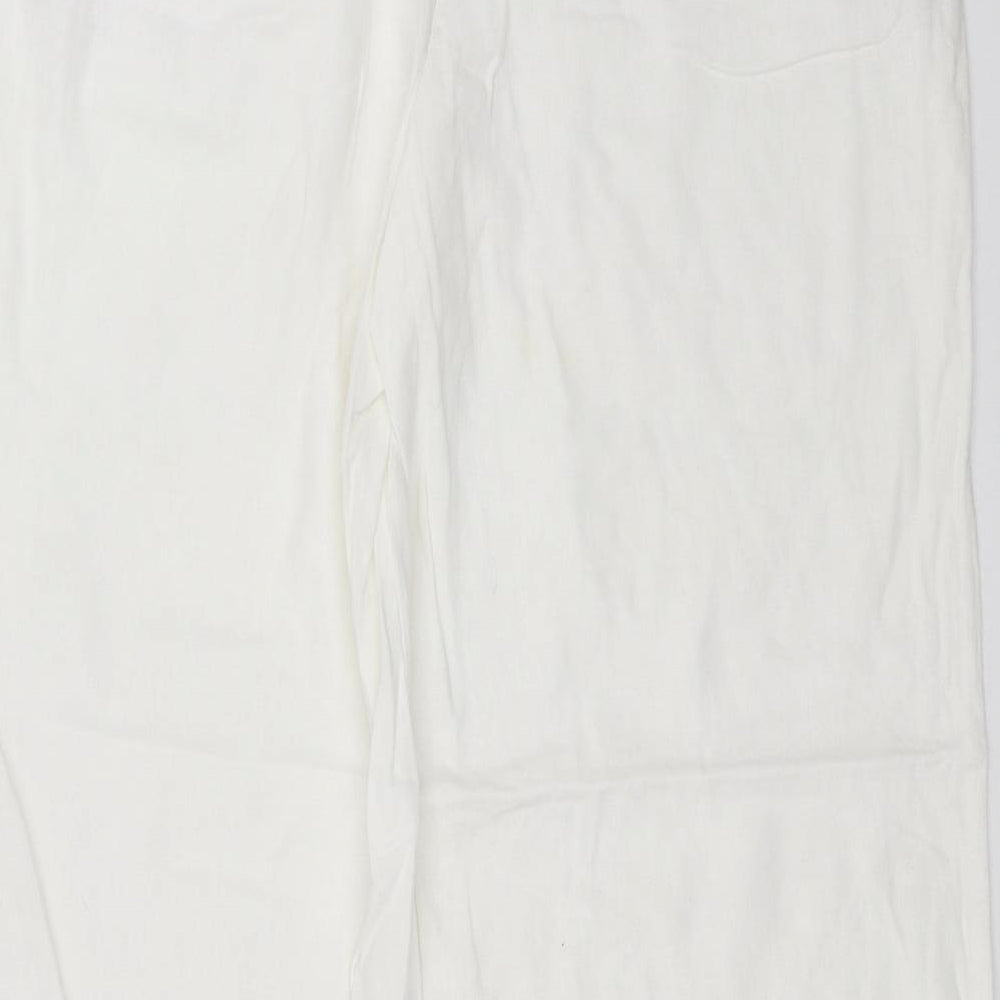 NEXT Womens White   Trousers  Size 14 L31 in