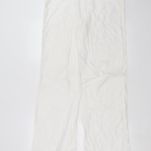 Marks and Spencer Womens White   Trousers  Size 12 L31 in