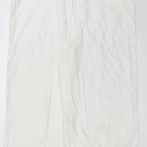Marks and Spencer Womens White   Trousers  Size 12 L31 in