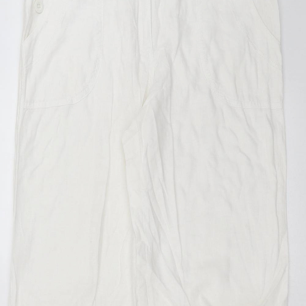 Marks and Spencer Womens White   Trousers  Size 12 L31 in