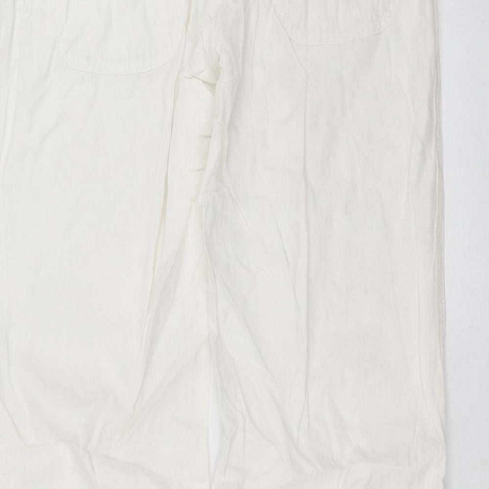 Marks and Spencer Womens White   Trousers  Size 12 L31 in