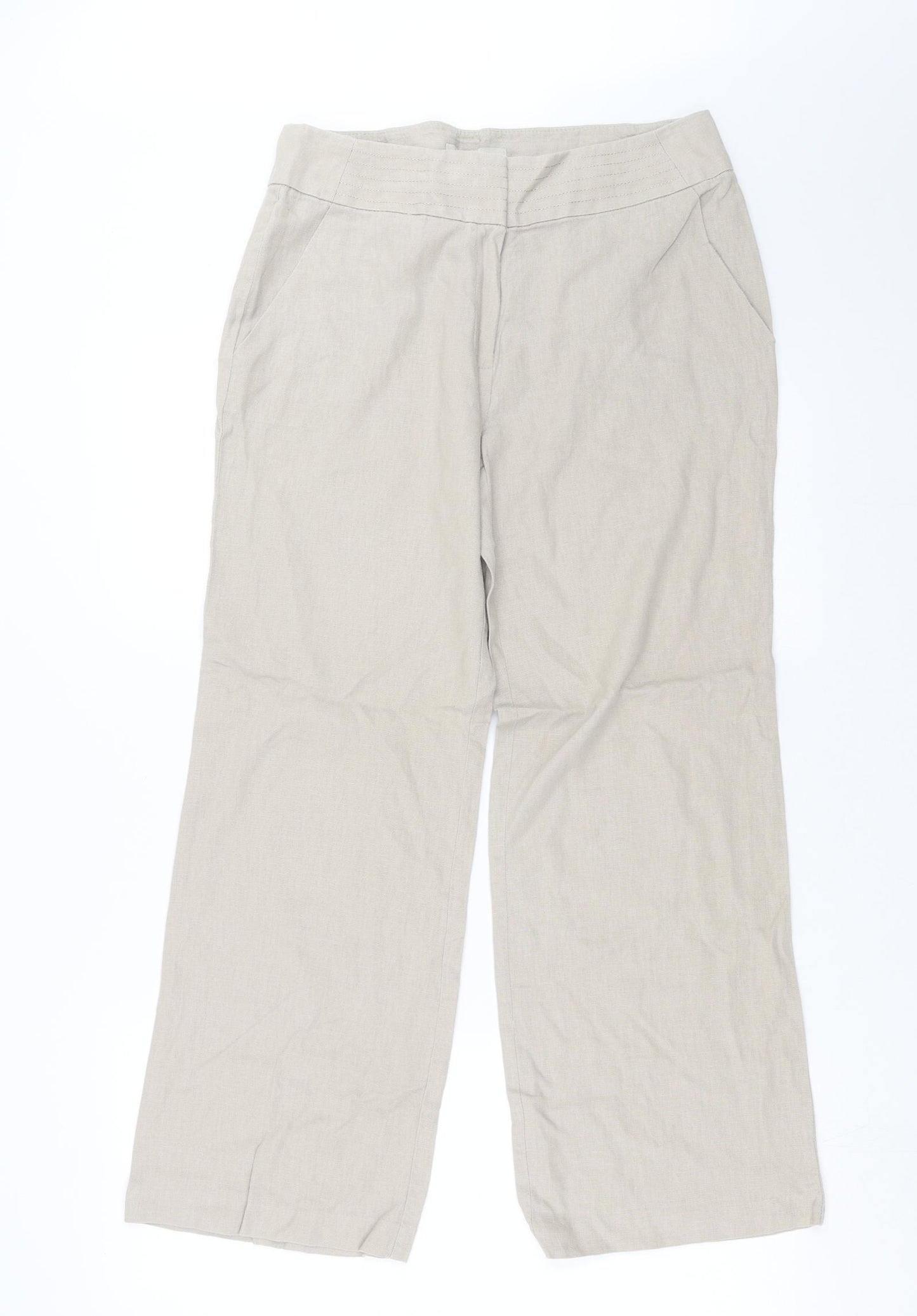 Marks and Spencer Womens Beige   Trousers  Size 10 L27 in - short Leg