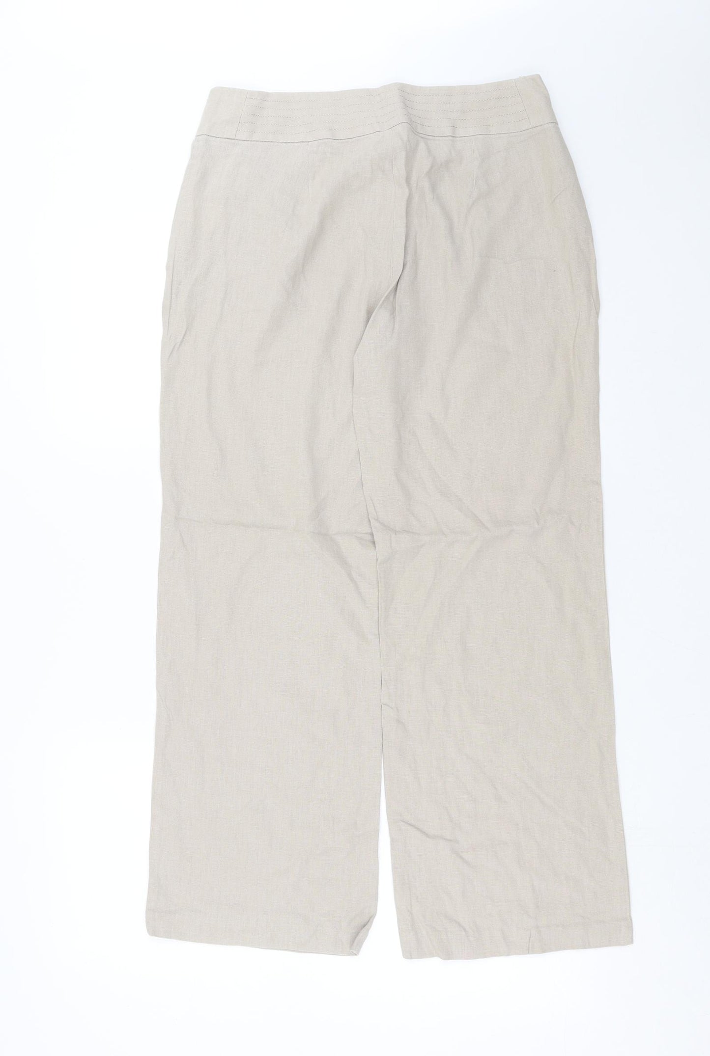 Marks and Spencer Womens Beige   Trousers  Size 10 L27 in - short Leg