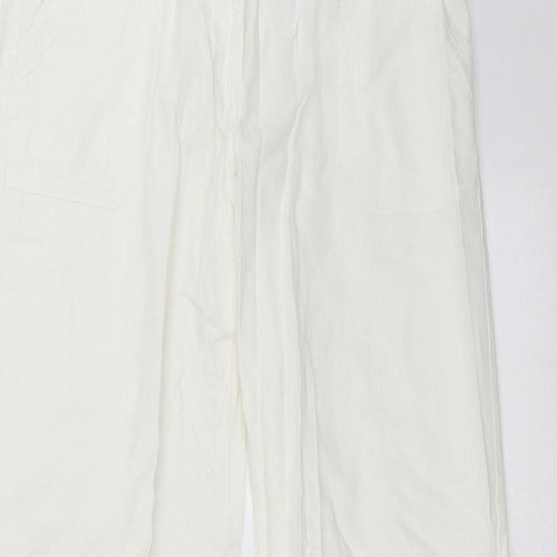 NEXT Womens White   Trousers  Size 10 L31 in