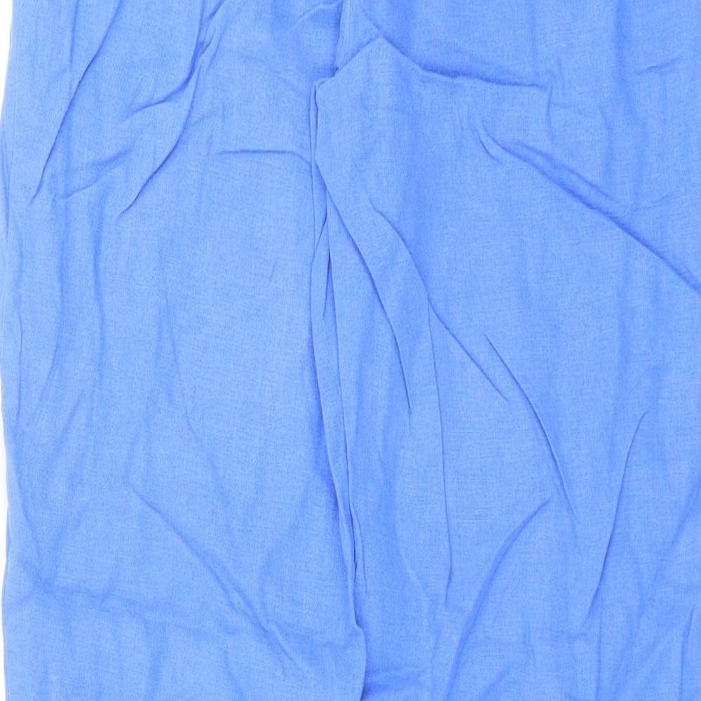 Marks and Spencer Womens Blue   Trousers  Size 10 L26 in - tapered peg trousers