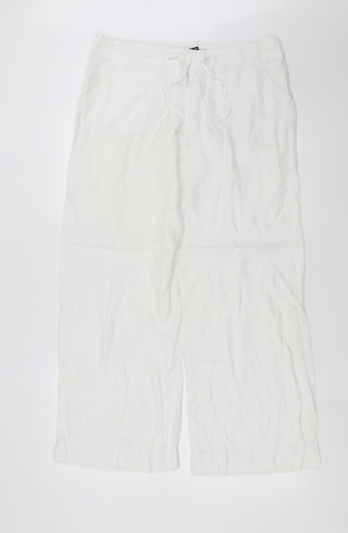 Primark Womens White   Trousers  Size 10 L31 in