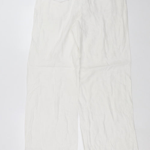 Primark Womens White   Trousers  Size 10 L31 in