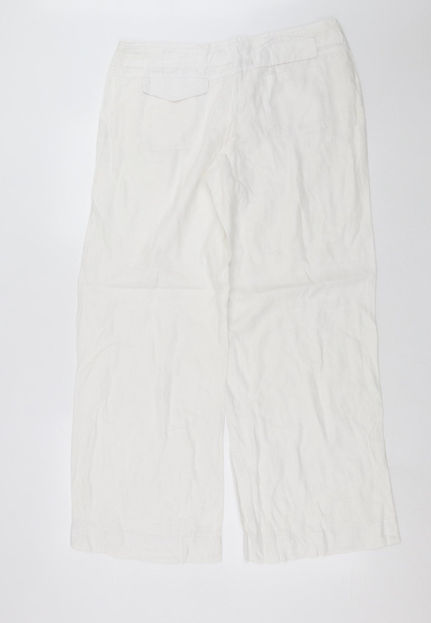 Primark Womens White   Trousers  Size 10 L31 in