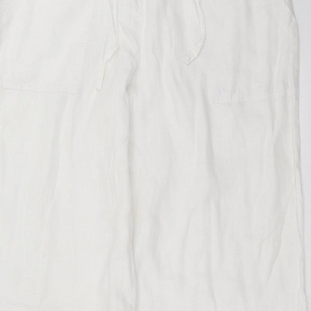 Primark Womens White   Trousers  Size 10 L31 in