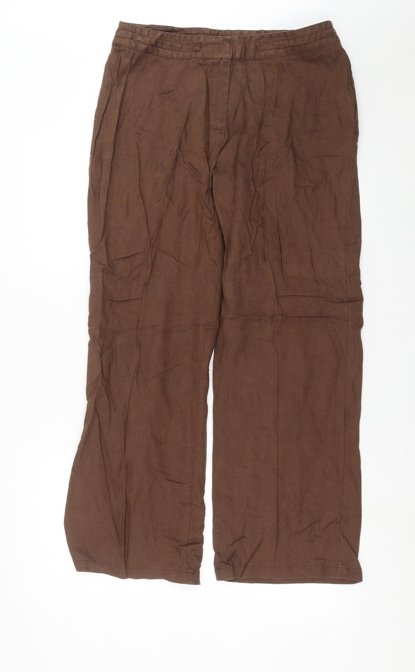 Cotton Traders Womens Brown   Trousers  Size 14 L29 in