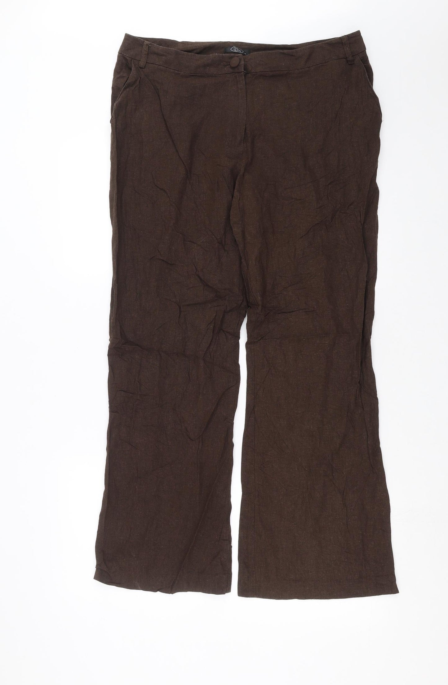 BM Womens Brown   Trousers  Size 16 L29 in