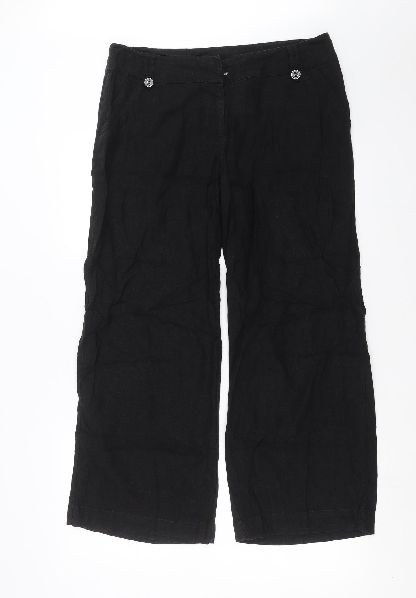 Wallis Womens Black   Trousers  Size 14 L28 in