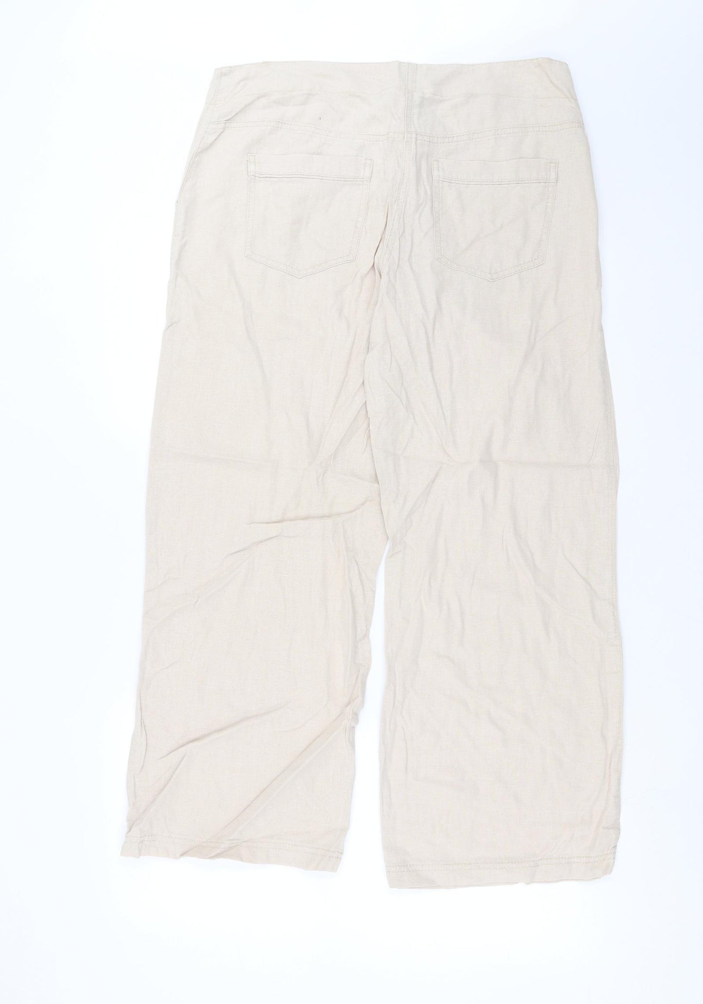 Marks and Spencer Womens Beige   Trousers  Size 14 L27 in