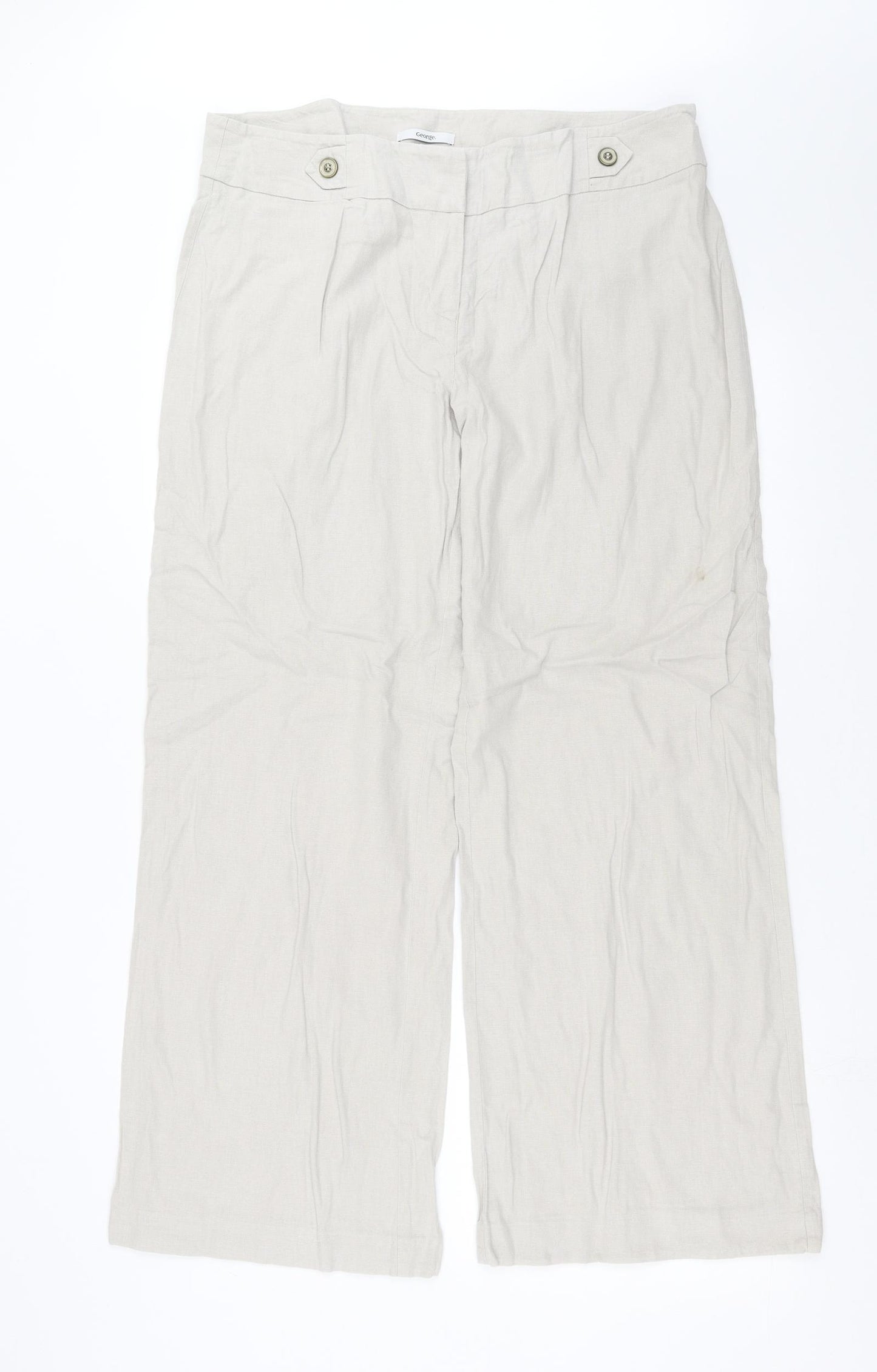 George Womens Beige   Trousers  Size 16 L30 in