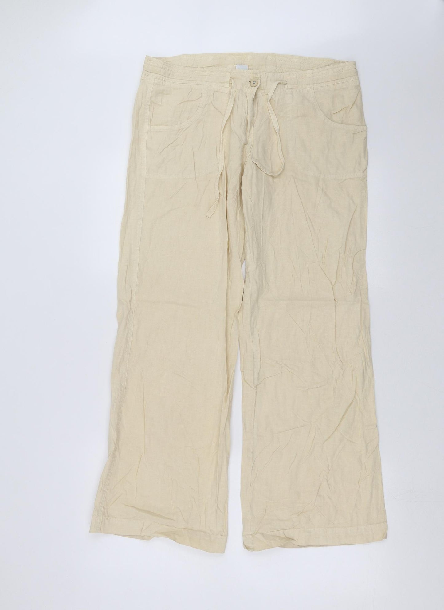 New Look Womens Beige   Trousers  Size 12 L28 in