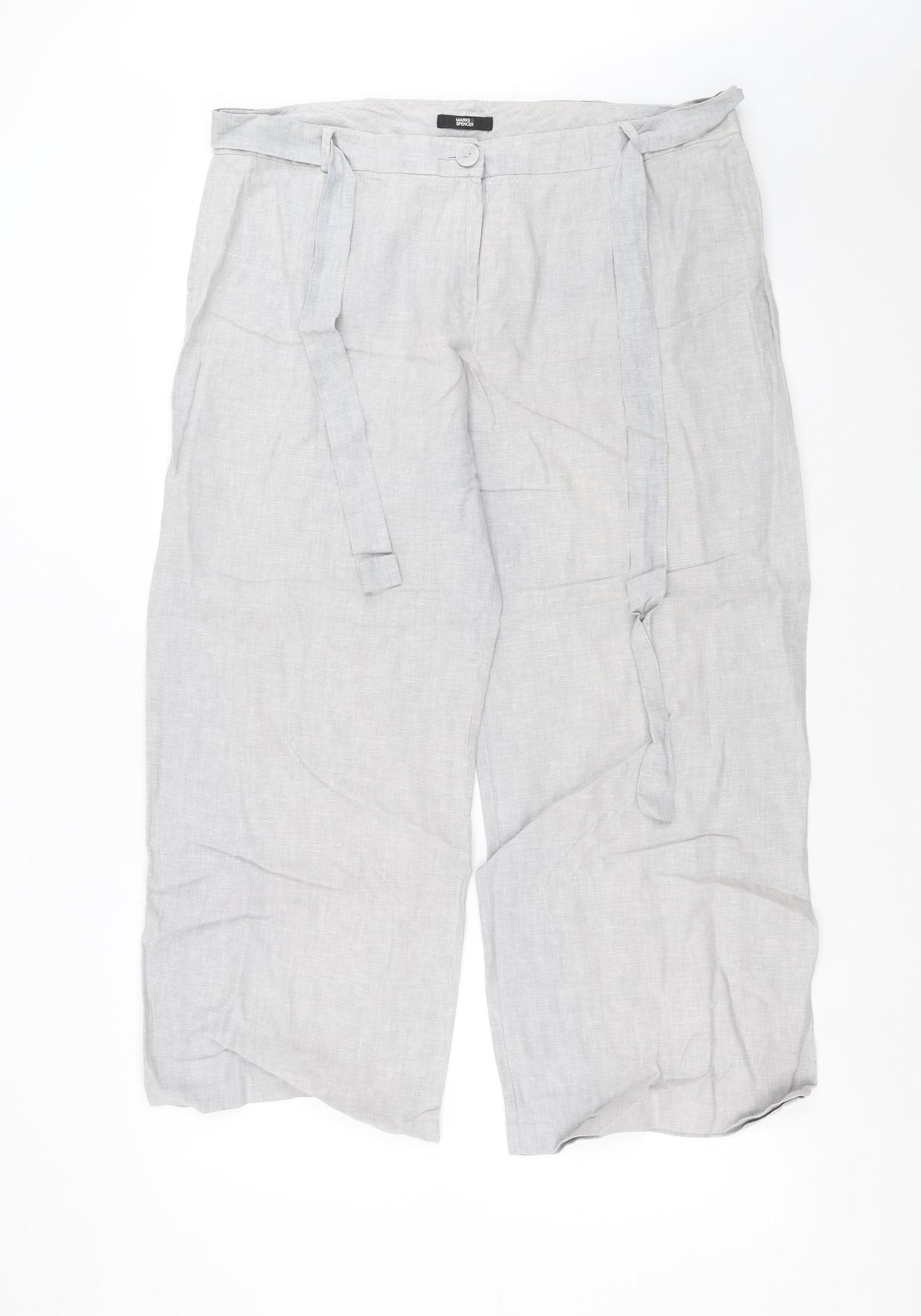 Marks and Spencer Womens Grey   Trousers  Size 18 L27 in