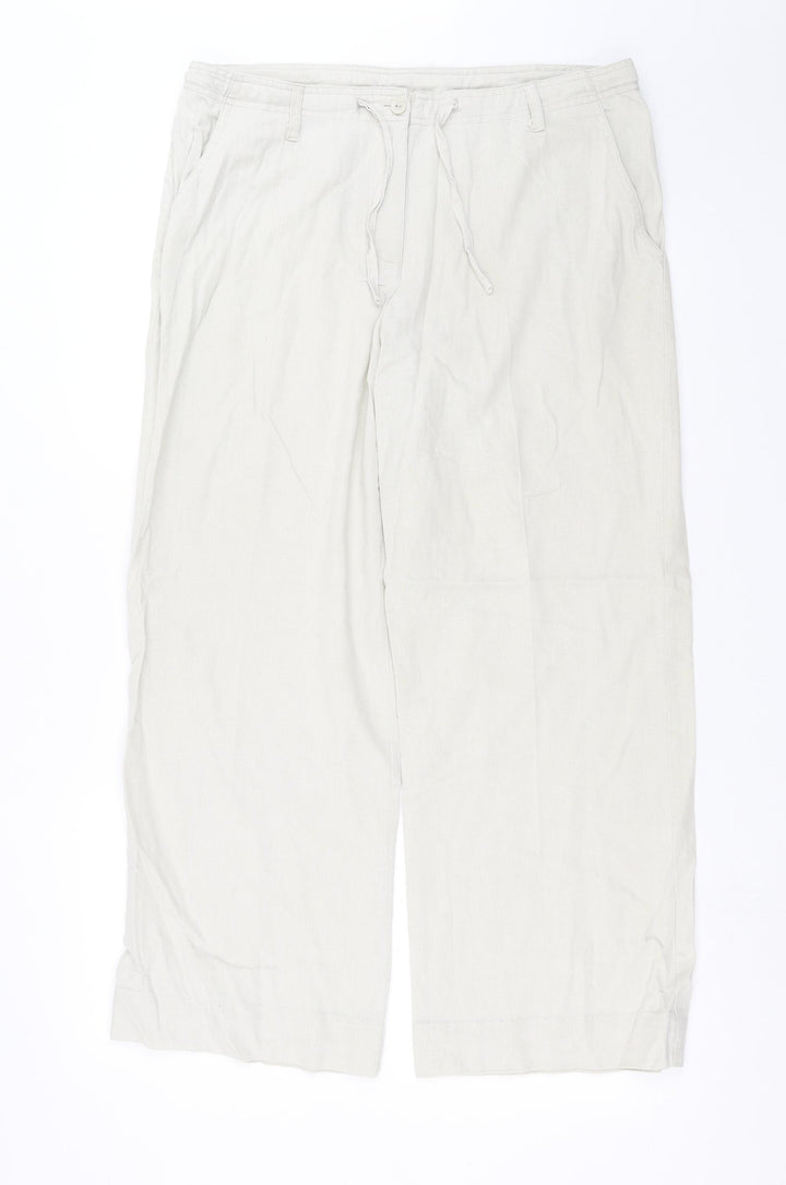 Mia Moda Womens Beige   Trousers  Size 16 L27 in