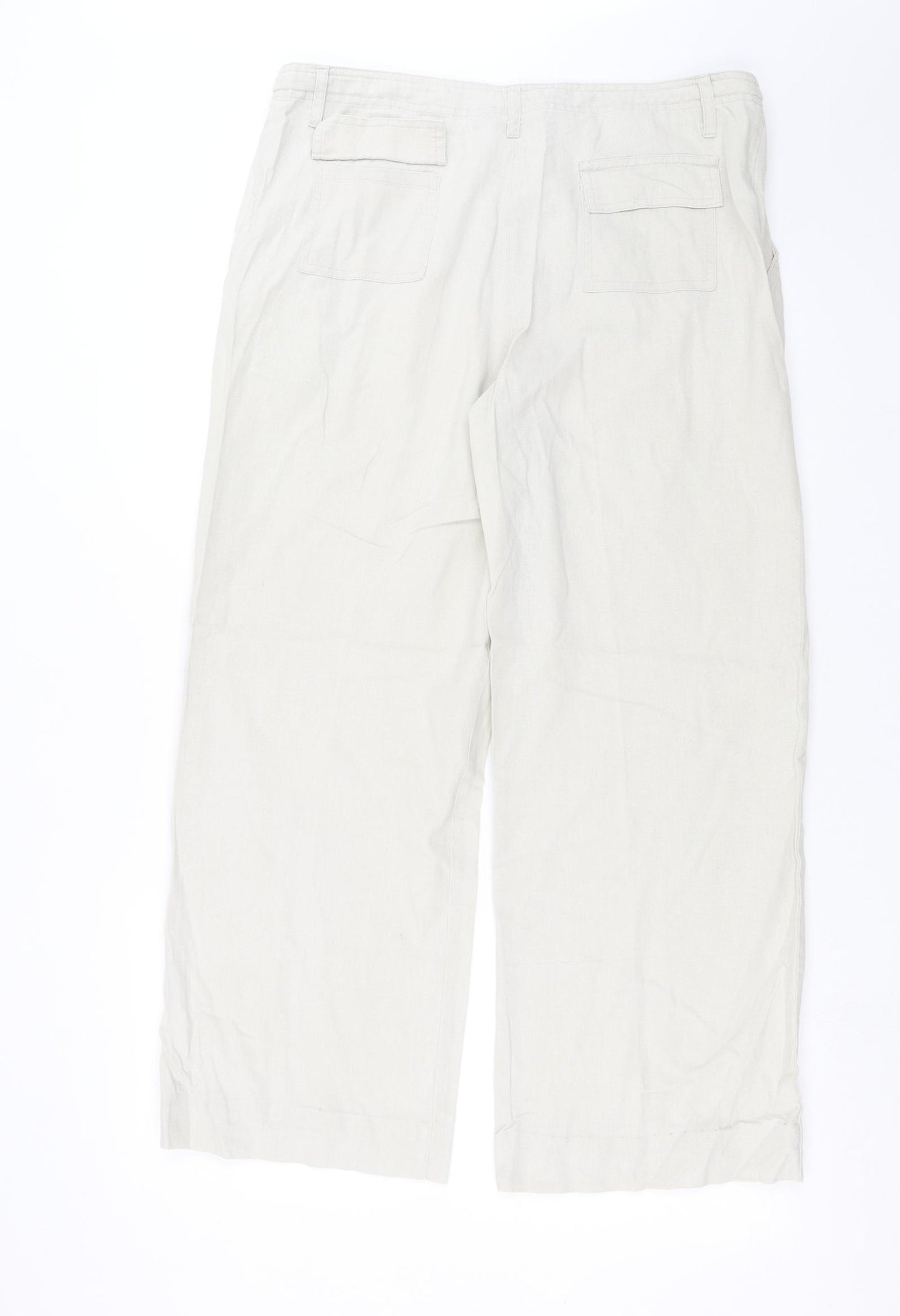 Mia Moda Womens Beige   Trousers  Size 16 L27 in