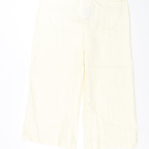 Very Womens Ivory   Trousers  Size 16 L24 in - cropped