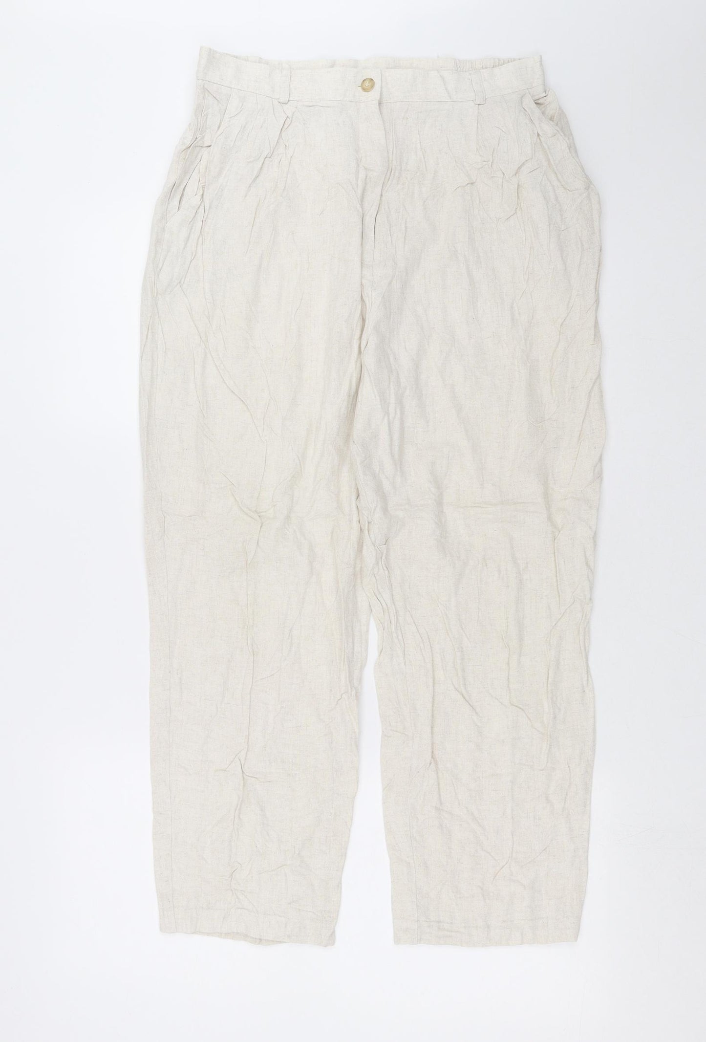 Kaleidoscope Womens Beige   Trousers  Size 18 L25 in
