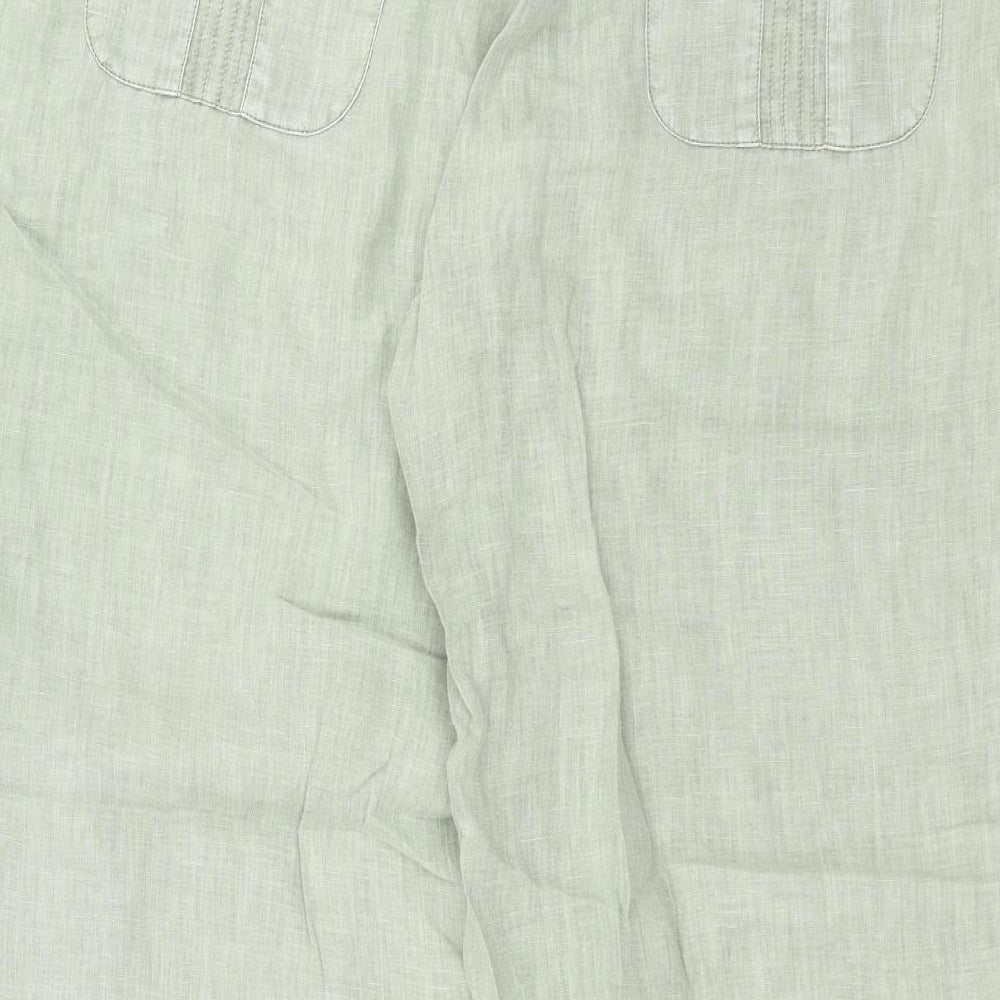 NEXT Womens Green   Cropped Trousers Size 16 L24 in