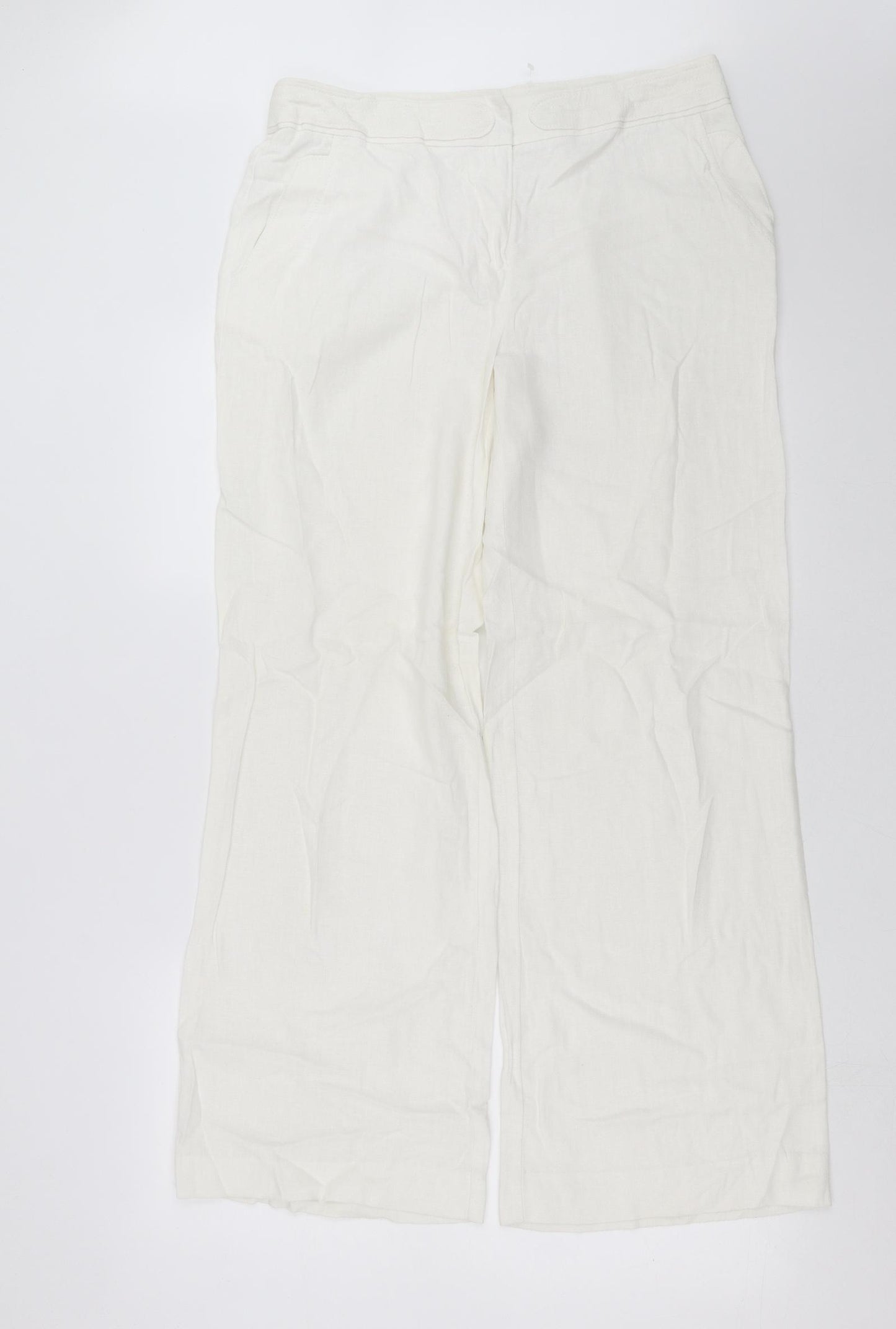 Marks and Spencer Womens White   Trousers  Size 14 L30 in