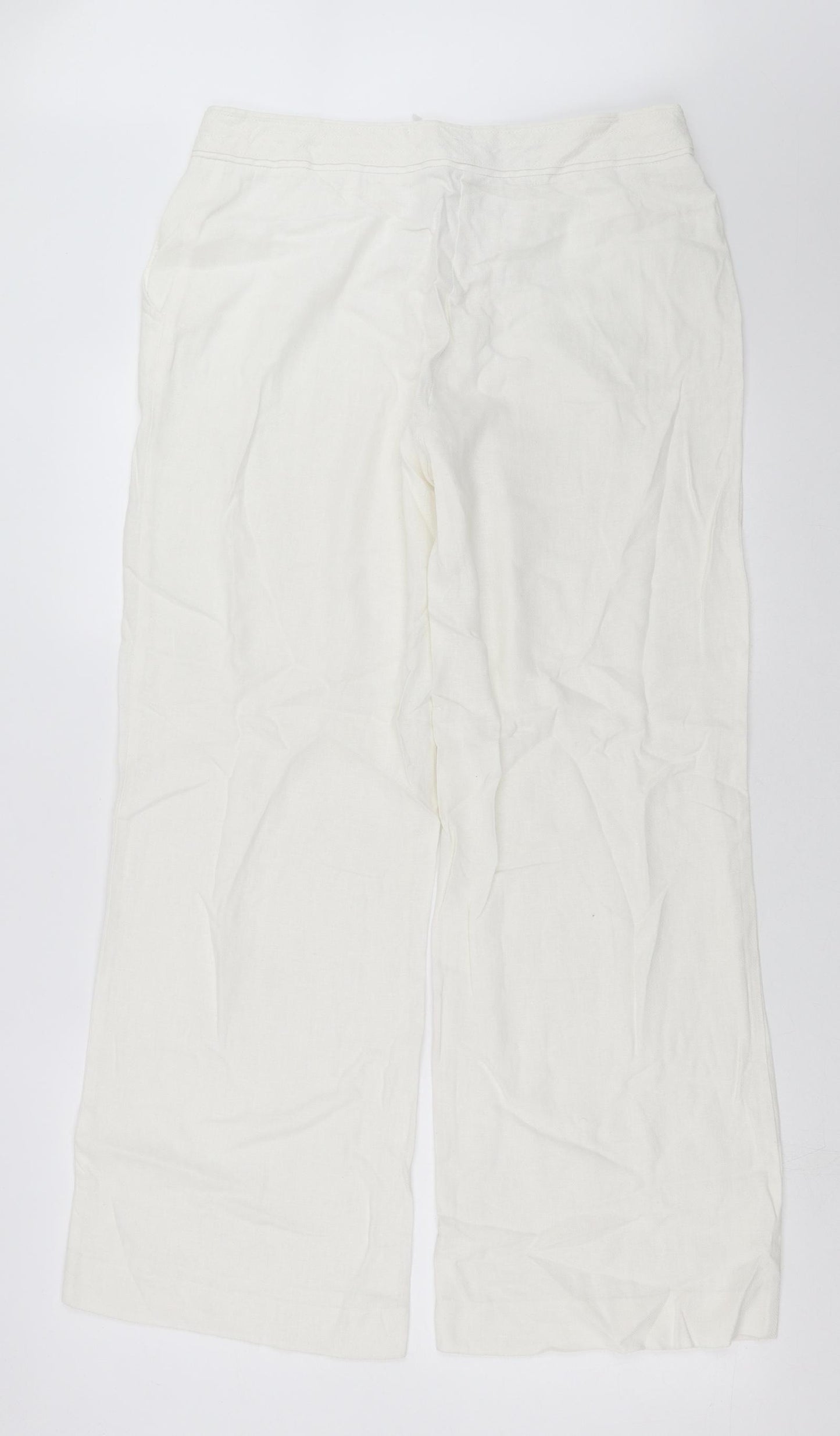 Marks and Spencer Womens White   Trousers  Size 14 L30 in