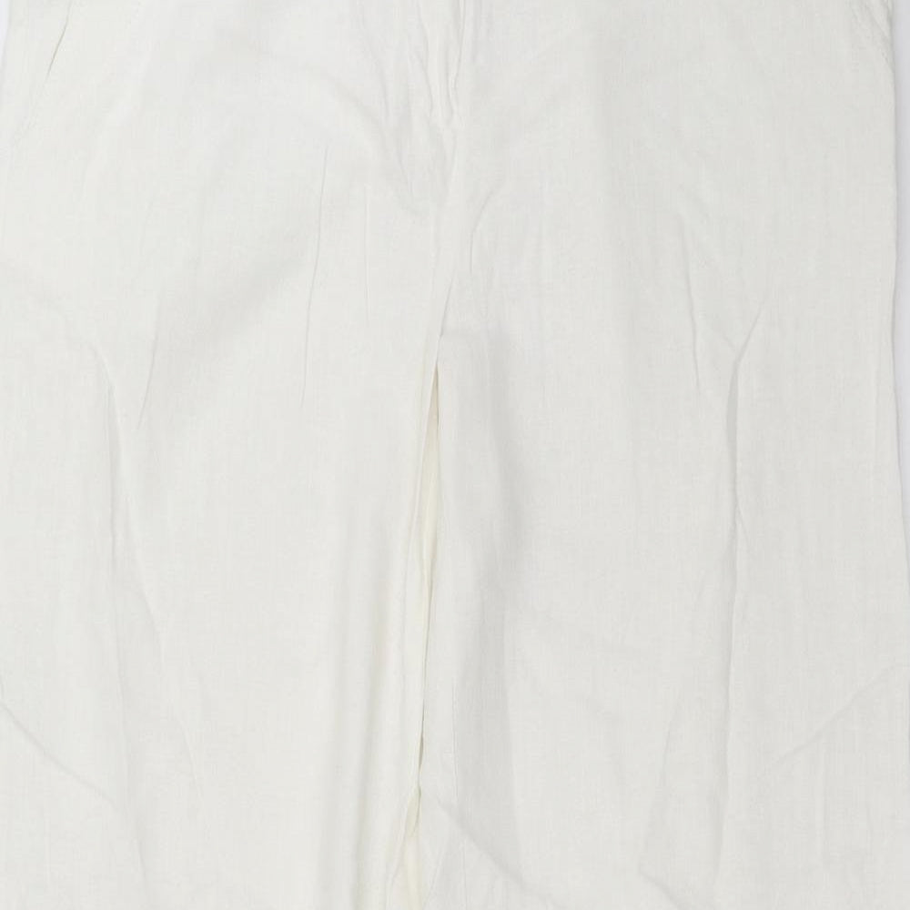 Marks and Spencer Womens White   Trousers  Size 14 L30 in