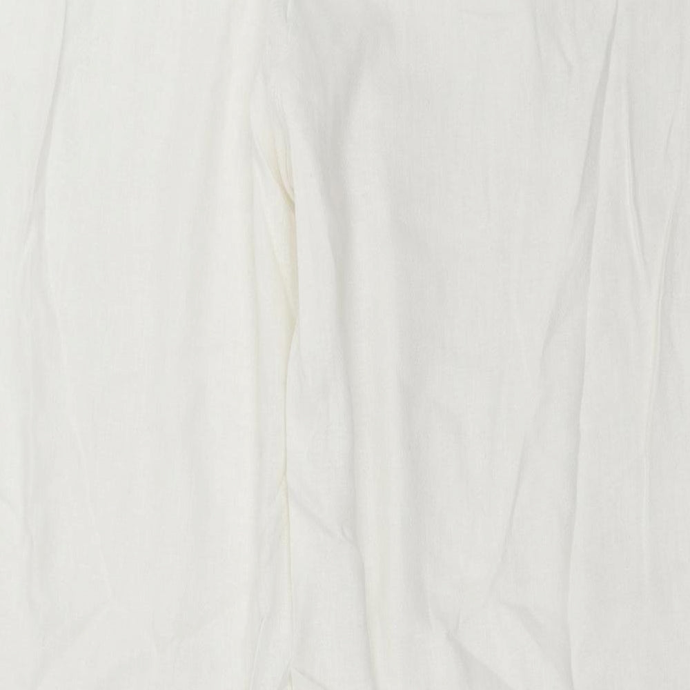 Marks and Spencer Womens White   Trousers  Size 14 L30 in