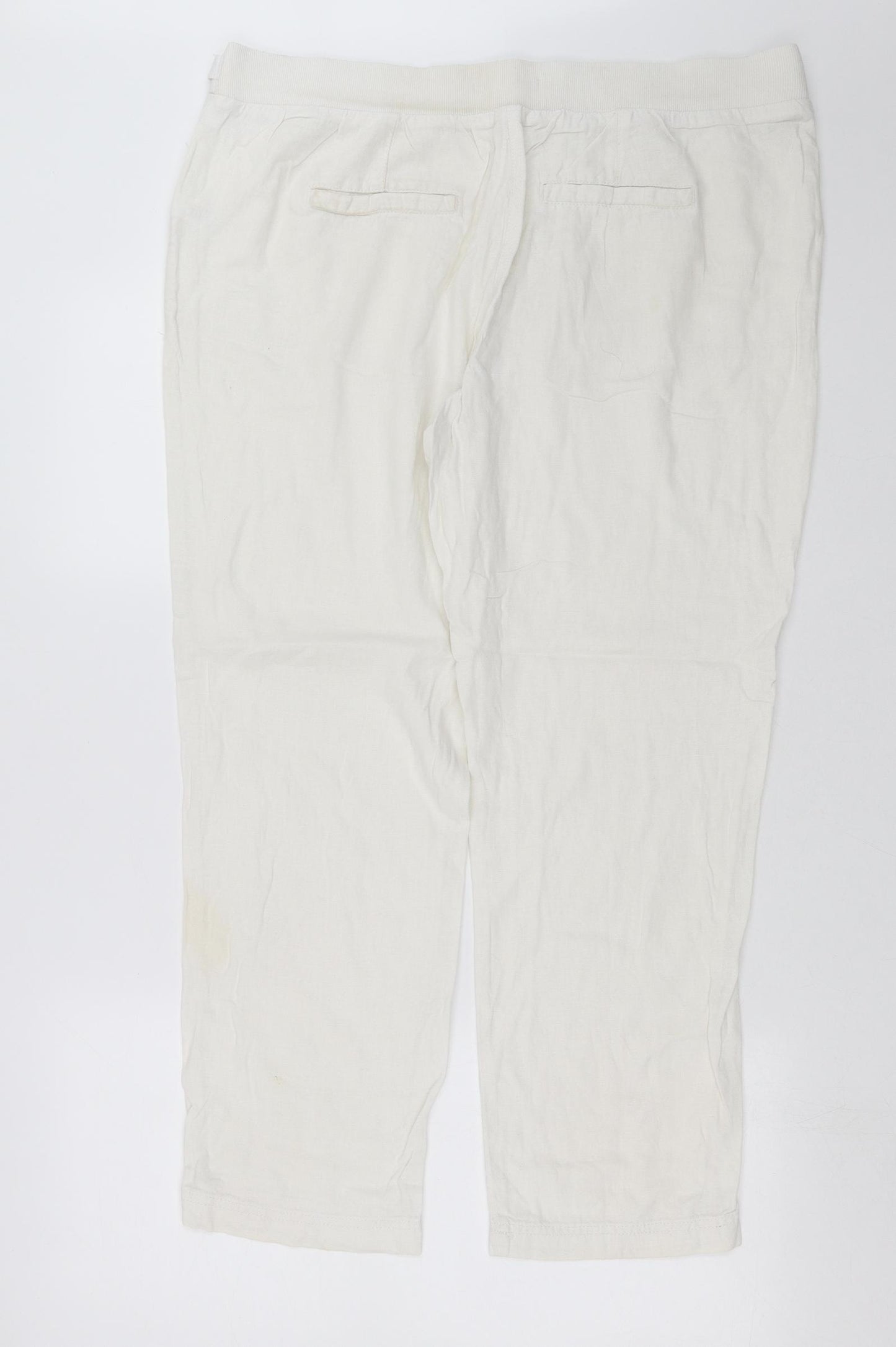 George Womens White   Trousers  Size 16 L28 in
