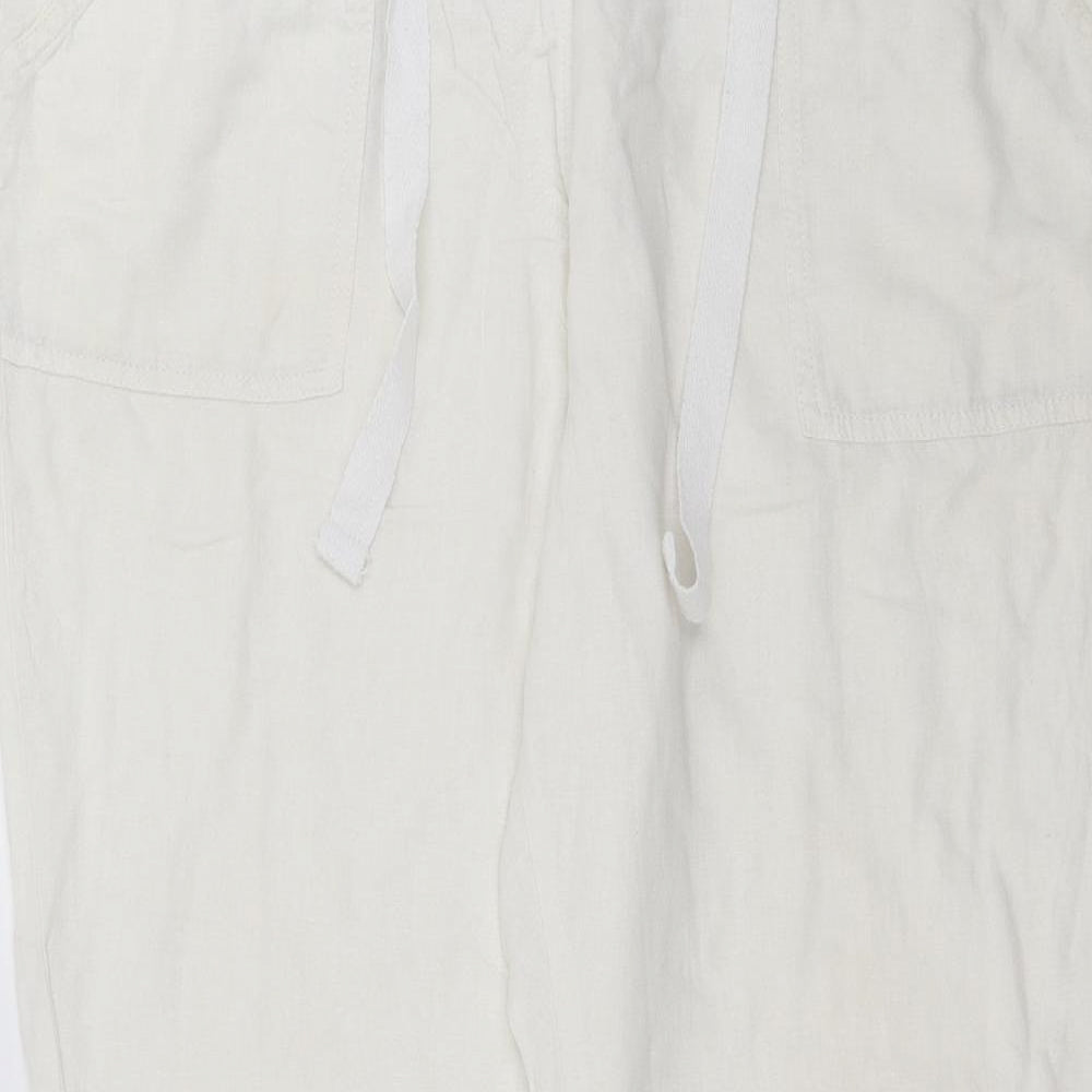 George Womens White   Trousers  Size 16 L28 in