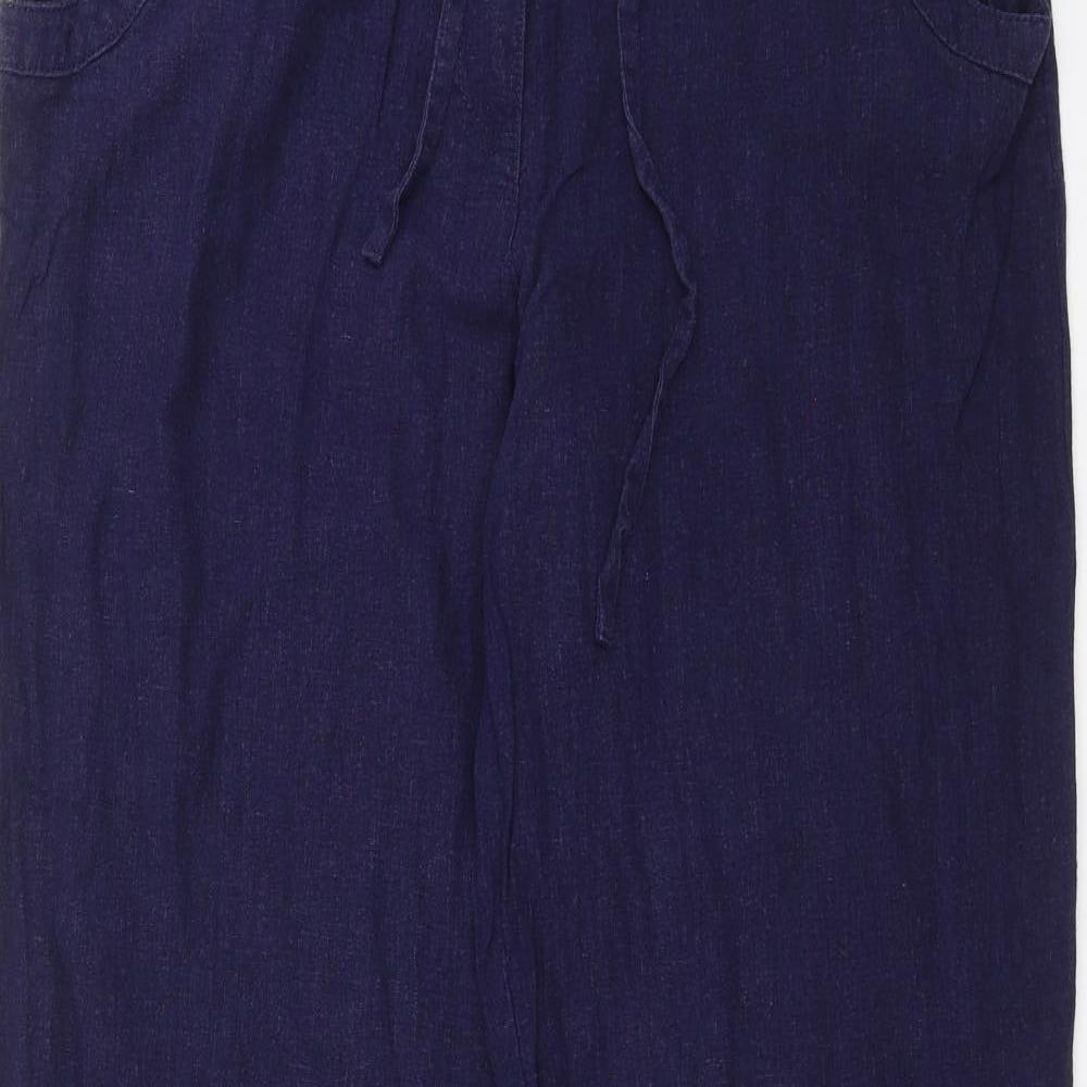 Papaya Womens Blue   Trousers  Size 14 L30 in