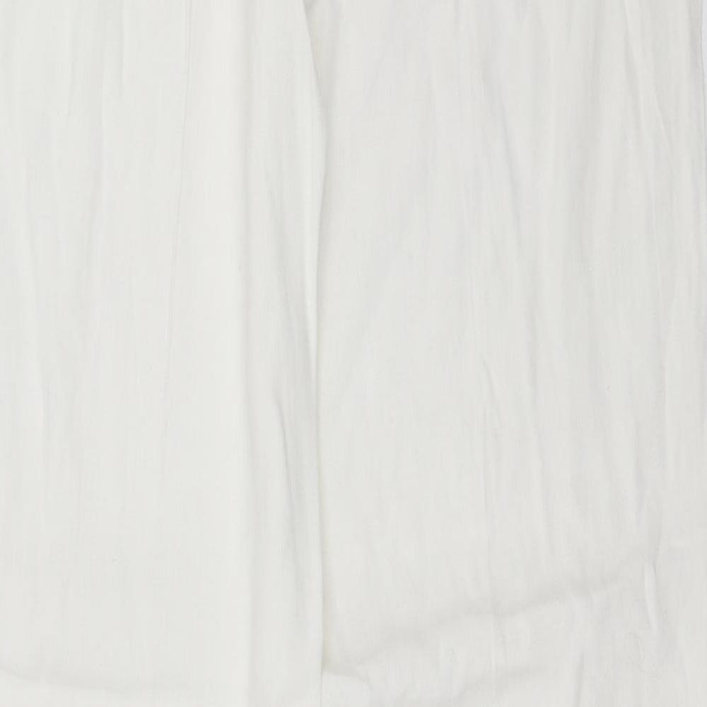 Marks and Spencer Womens White   Trousers  Size 12 L31 in