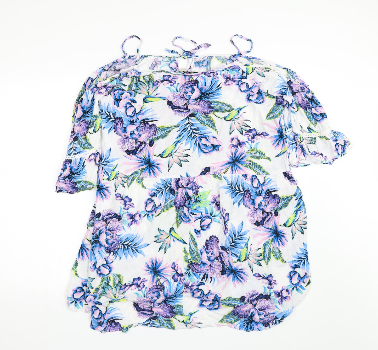 F&F Womens White Floral  Basic Blouse Size 20