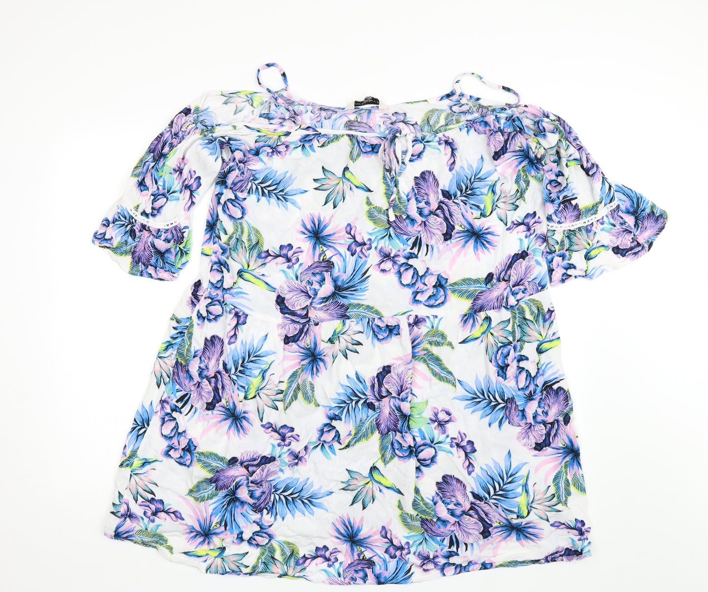 F&F Womens White Floral  Basic Blouse Size 20